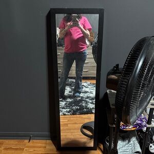 Sleek Black Framed Wall Mirror
